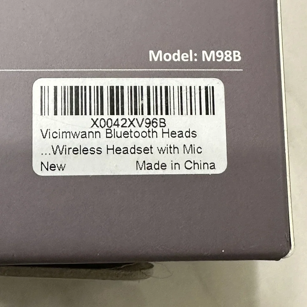 Vicimwann Wireless Mono Headset With Built In Microphone Model M98B NEW OPEN BOX